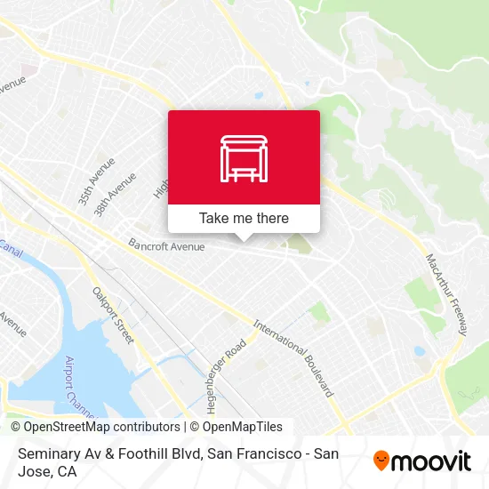 Seminary Av & Foothill Blvd map