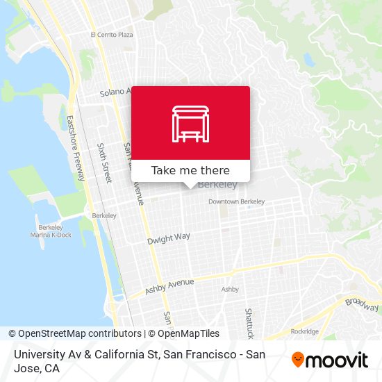 University Av & California St map