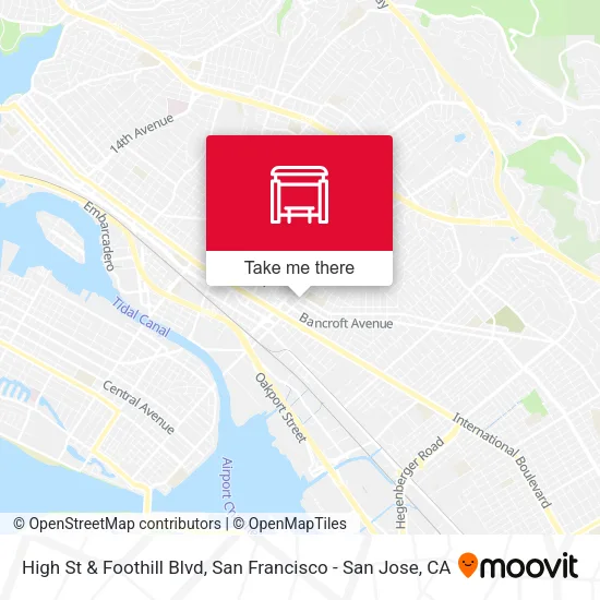 Mapa de High St & Foothill Blvd