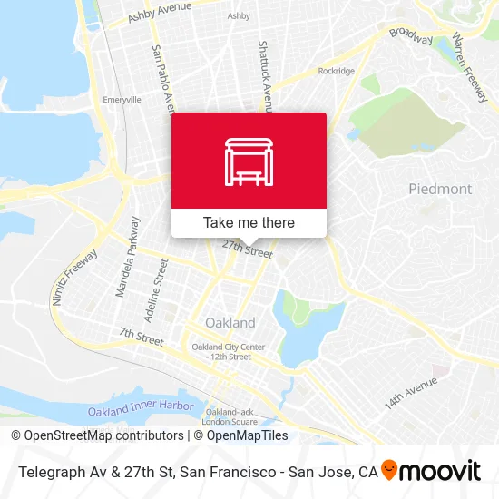 Telegraph Av & 27th St map