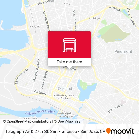 Telegraph Av & 27th St map