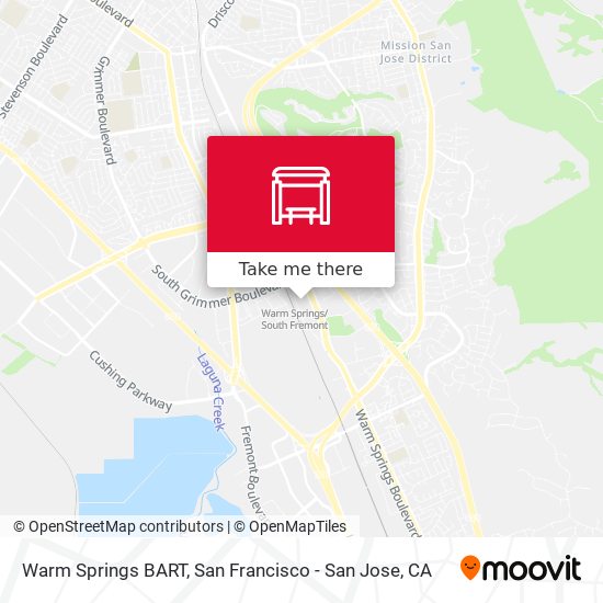 Mapa de Warm Springs BART