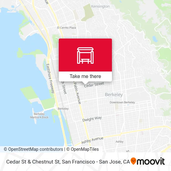 Cedar St & Chestnut St map