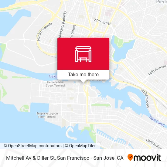 Mitchell Av & Diller St map