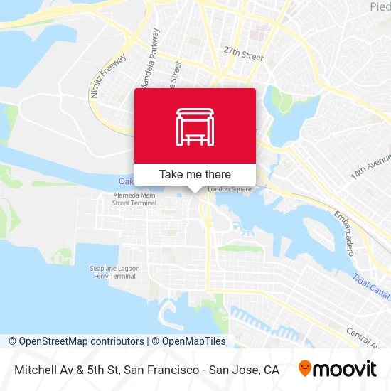Mitchell Av & 5th St map