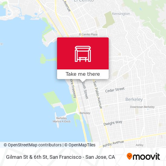 Gilman St & 6th St map