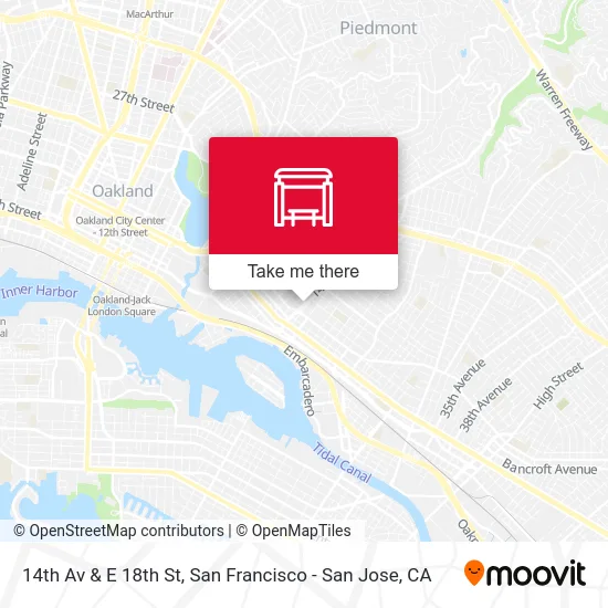 14th Av & E 18th St map