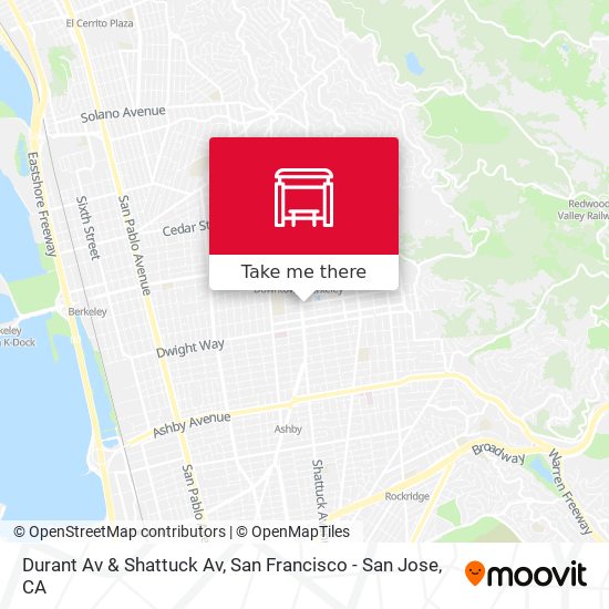 Mapa de Durant Av & Shattuck Av