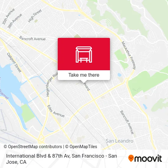 International Blvd & 87th Av map