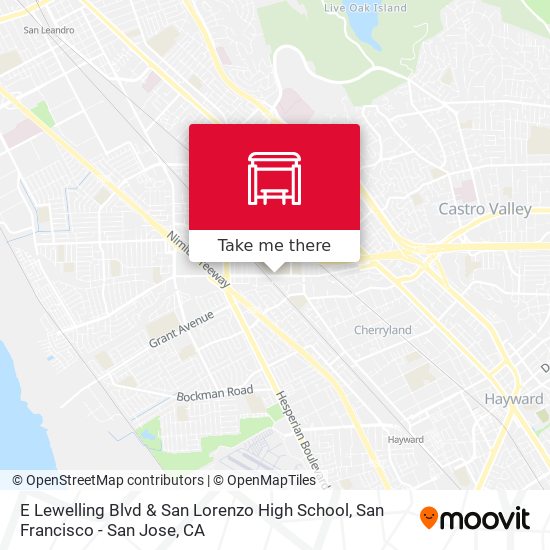 Mapa de E Lewelling Blvd & San Lorenzo High School