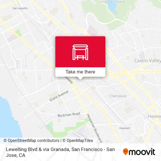 Lewelling Blvd & via Granada map