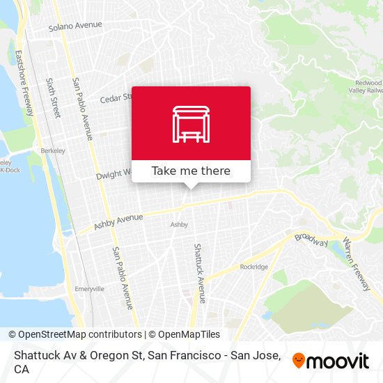 Shattuck Av & Oregon St map
