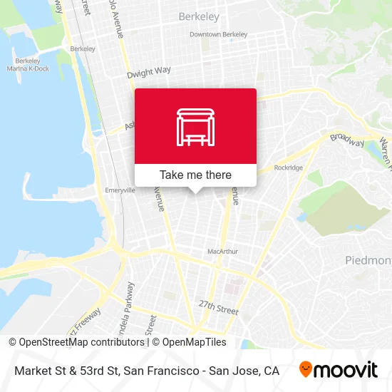 Market St & 53rd St map