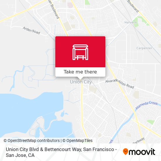 Mapa de Union City Blvd & Bettencourt Way