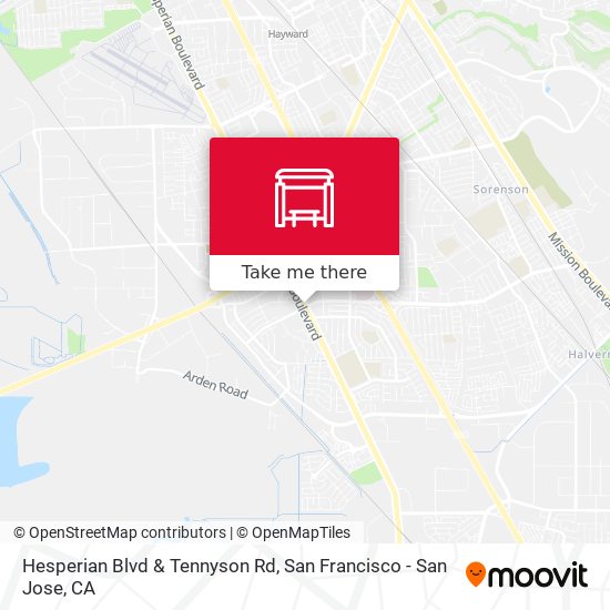 Hesperian Blvd & Tennyson Rd map