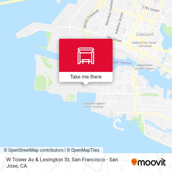 W Tower Av & Lexington St map