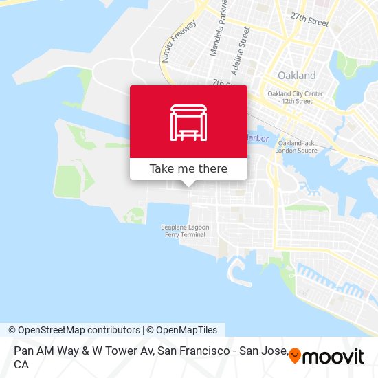 Pan AM Way & W Tower Av map