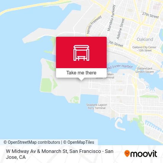 W Midway Av & Monarch St map