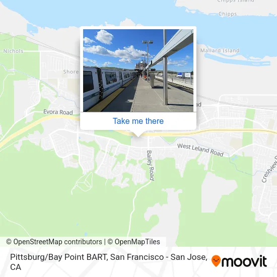 Pittsburg/Bay Point BART map