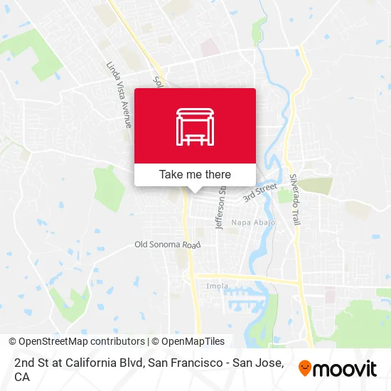 2nd St at California Blvd map