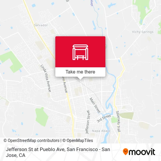 Jefferson St at Pueblo Ave map