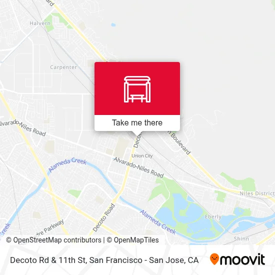 Decoto Rd & 11th St map
