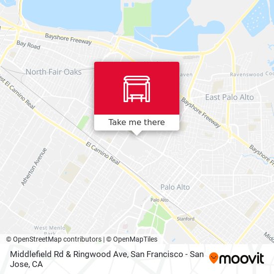 Middlefield Rd & Ringwood Ave map