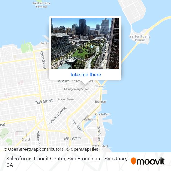 Salesforce Transit Center map