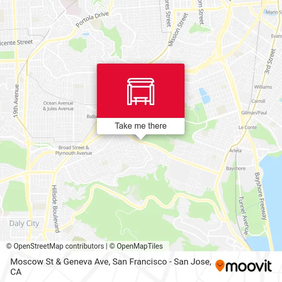 Moscow St & Geneva Ave map