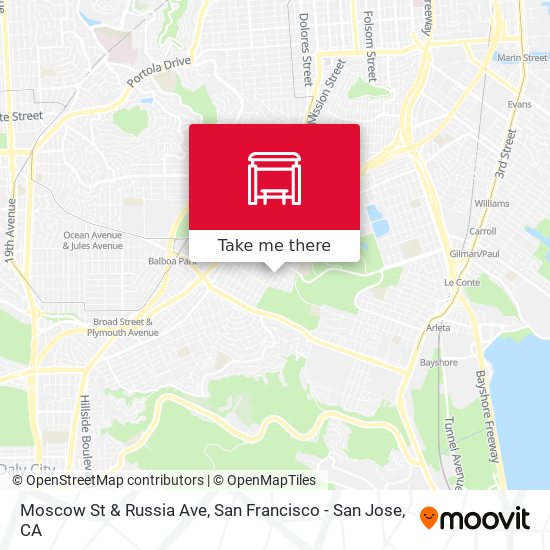 Moscow St & Russia Ave map