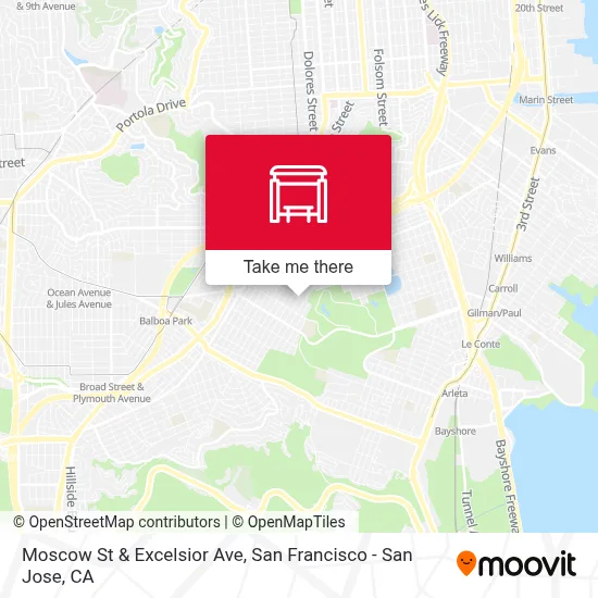 Moscow St & Excelsior Ave map