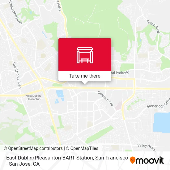 Mapa de East Dublin / Pleasanton BART Station
