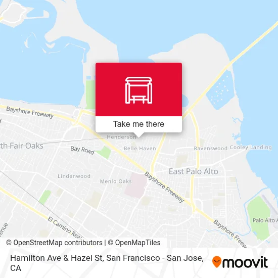 Hamilton Ave & Hazel St map