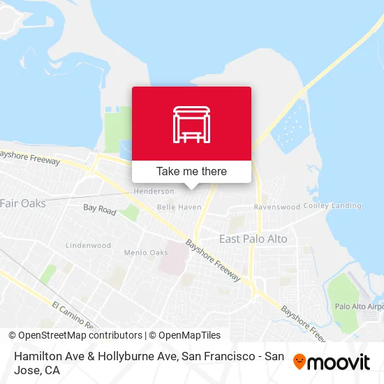 Hamilton Ave & Hollyburne Ave map