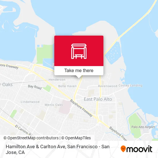 Hamilton Ave & Carlton Ave map
