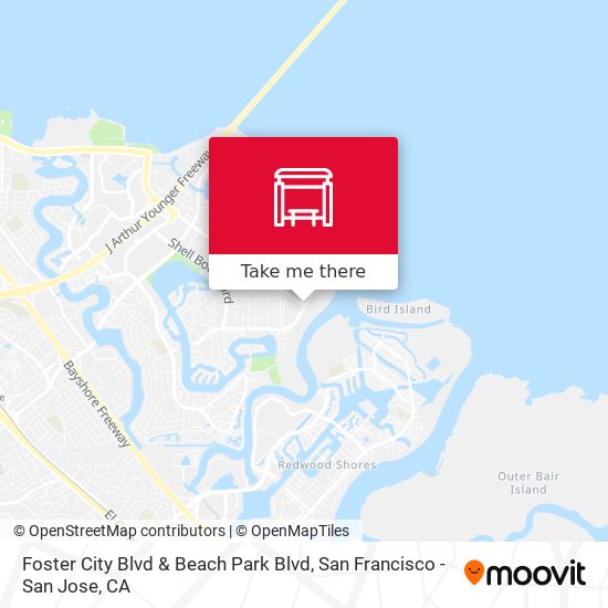 Mapa de Foster City Blvd & Beach Park Blvd