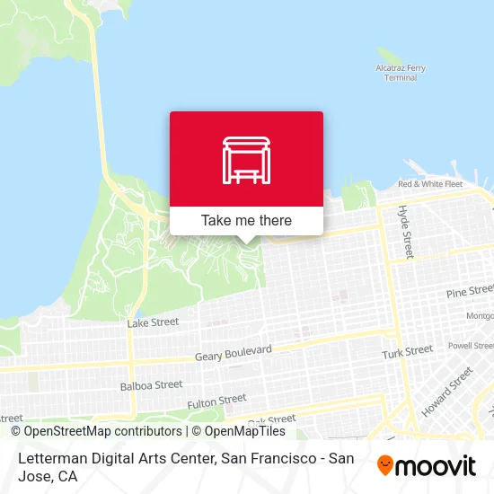 Letterman Digital Arts Center map