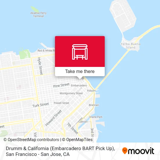 Drumm & California (Embarcadero BART Pick Up) map