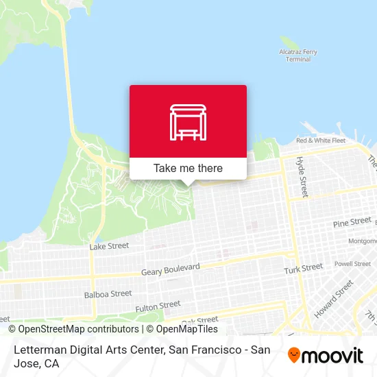 Letterman Digital Arts Center map