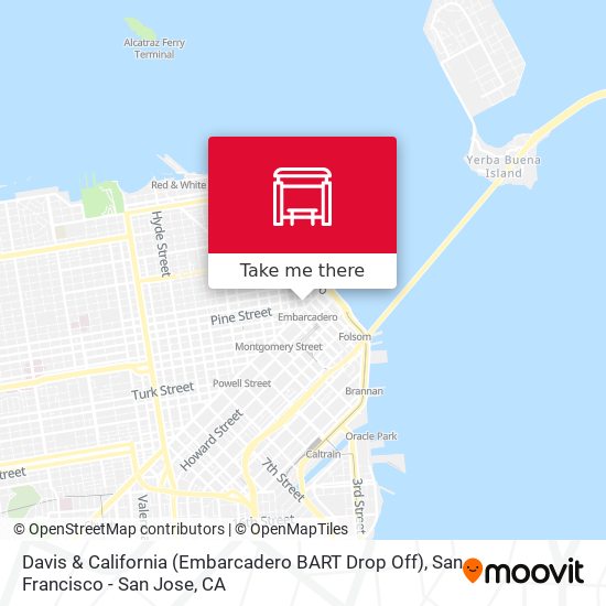 Davis & California (Embarcadero BART Drop Off) map