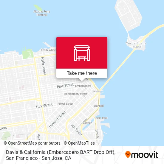 Davis & California (Embarcadero BART Drop Off) map