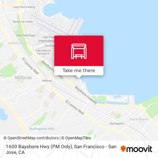 1600 Bayshore Hwy (PM Only) map