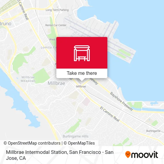 Millbrae Intermodal Station map