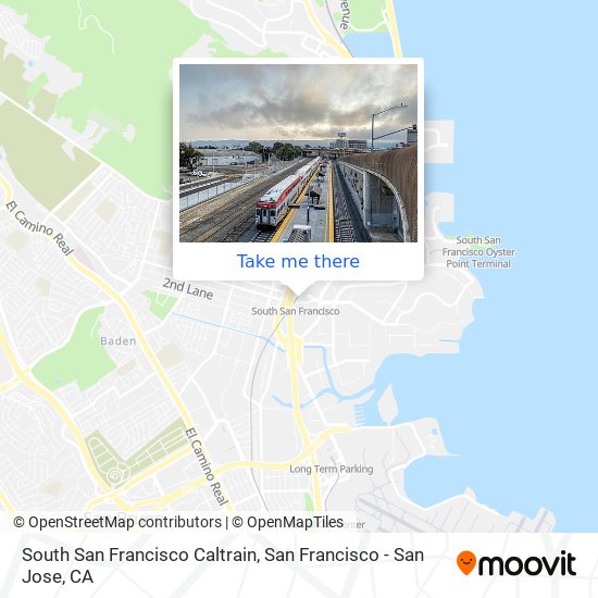 Mapa de South San Francisco Caltrain