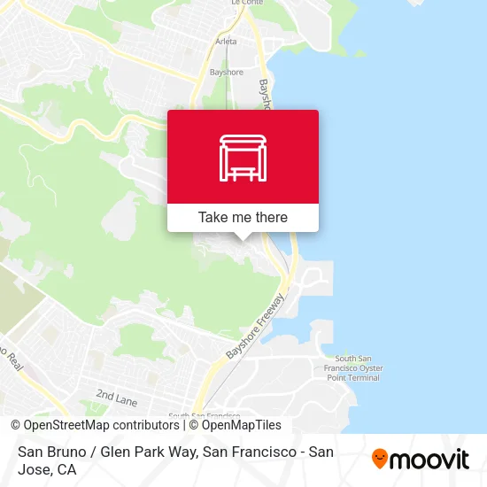 Mapa de San Bruno / Glen Park Way