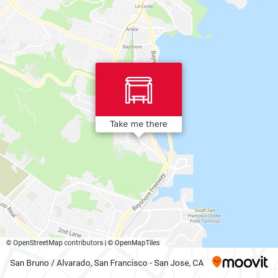 San Bruno / Alvarado map