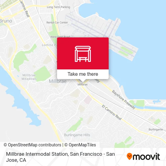 Mapa de Millbrae Intermodal Station