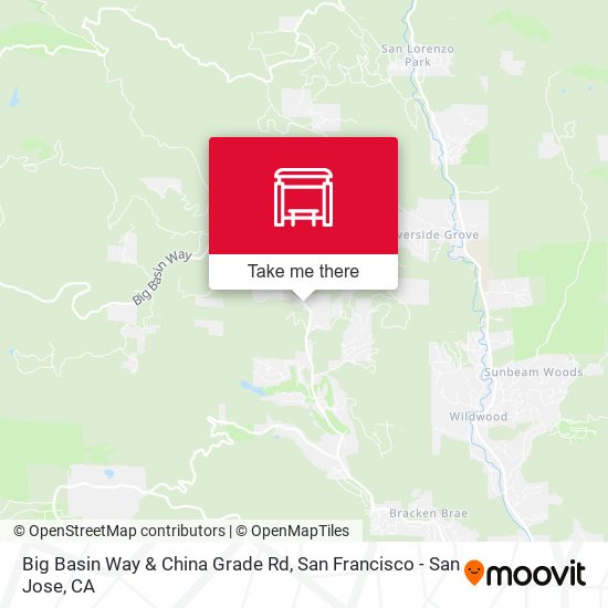 Big Basin Way & China Grade Rd map