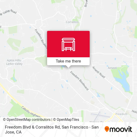 Freedom Blvd & Corralitos Rd map