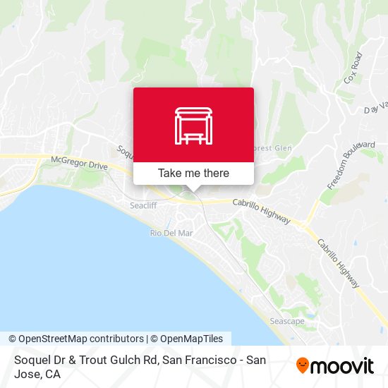 Soquel Dr & Trout Gulch Rd map